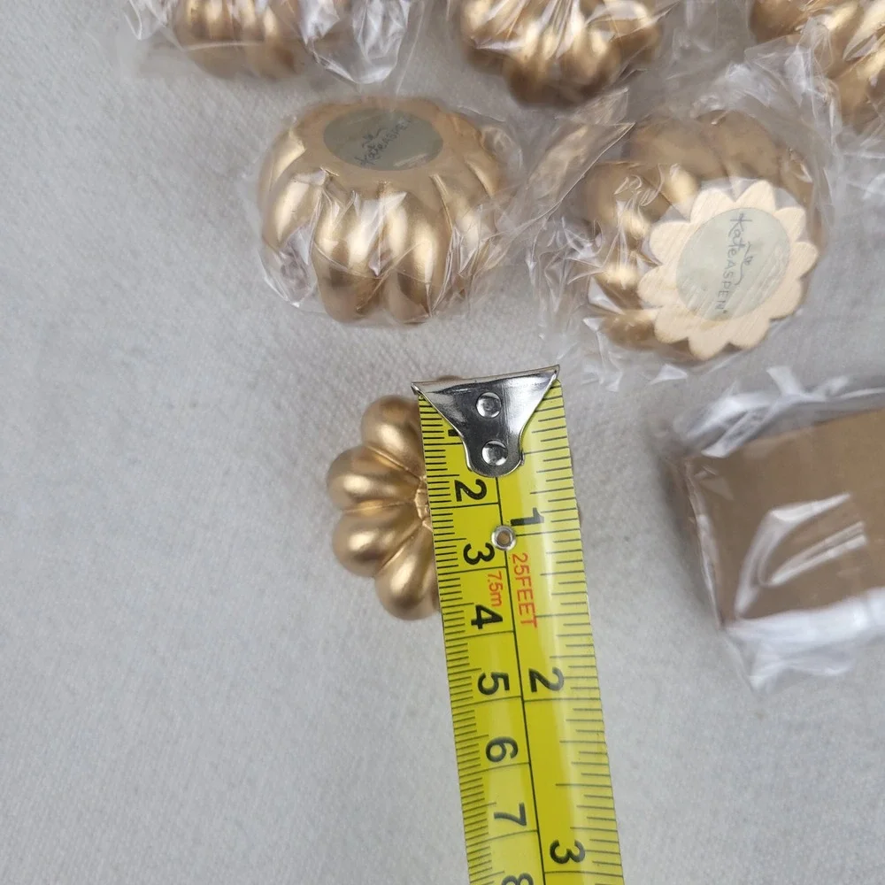 Kate Aspen Gold Pumpkin Place Card‎ Holders Fall Thanksgiving Set of 6 NEW